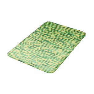 Modern Bamboo Muster Tiki Vibe Green Badematte