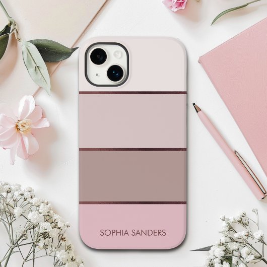 Modern band | Elegant Pastel Pink for her Case-Mate iPhone Hülle