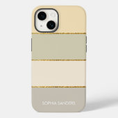 Modern band | Elegant Pastel Yellow Tones Case-Mate iPhone Hülle (Rückseite)