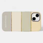 Modern band | Elegant Pastel Yellow Tones Case-Mate iPhone Hülle (Rückseite (Horizontal))