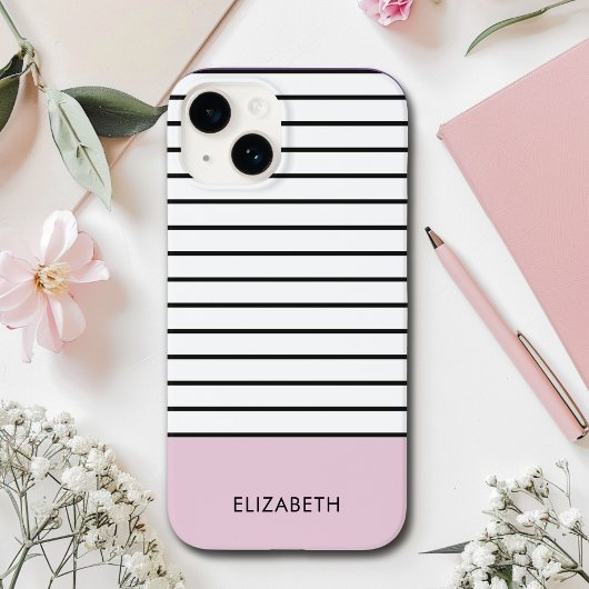 Modern band | Minimalist Pastel Pink Case-Mate iPhone Hülle