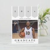 Modern Banner Graduate Announcement Einladung (Stehend Vorderseite)