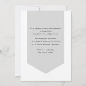 Modern Banner Graduate Announcement Einladung (Rückseite)