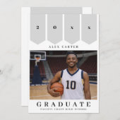 Modern Banner Graduate Announcement  Einladung (Vorne/Hinten)