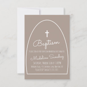 Modern Baptism Arch Baby Dedication Einladung