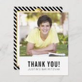 MODERN BAR MITZVAH bedankt sich bei Goldfleck Schw Dankeskarte (Vorne/Hinten)
