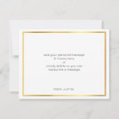 MODERN BAR MITZVAH bedankt sich für den goldblauen Dankeskarte (Rückseite)