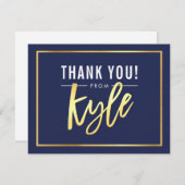 MODERN BAR MITZVAH danke dem Goldnamen KYLE Marine (Vorne/Hinten)