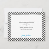 MODERN BAR MITZVAH danke Ihnen silber Glitzer grau (Rückseite)