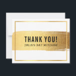MODERN BAR MITZVAH dankt Goldschmiedepinsel Dankeskarte<br><div class="desc">per kat massard >>> kat@simplysweetPAPERIE.com << Eine einfache, stilvolle Art zu sagen, danke an Ihre Gäste für die Teilnahme an Ihrem Kind BAR/BAT MITZVAH Setup als Vorlage ist es einfach für Sie, Ihre eigenen Daten hinzuzufügen, oder auf den Knopf anpassen und Sie können hinzufügen oder ändern Text, Schriftart, Größen etc...</div>