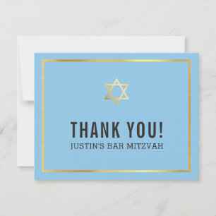 MODERN BAR MITZVAH einfach danke goldblau
