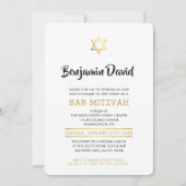 MODERN BAR MITZVAH INVITE Einfaches, stilvolles Go Einladung (Vorderseite)