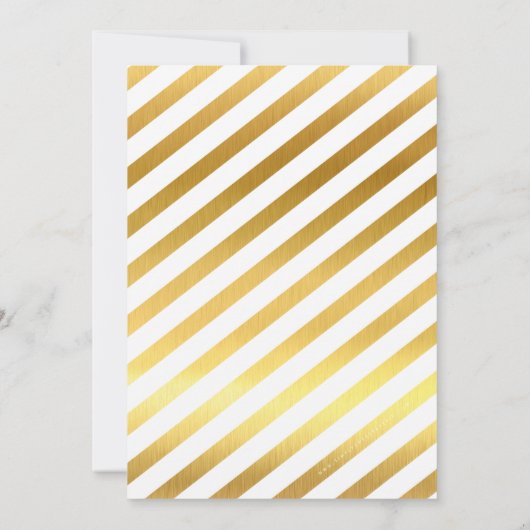 MODERN BAR MITZVAH Schwarzes Aquarellgoldskript Einladung (Rückseite)