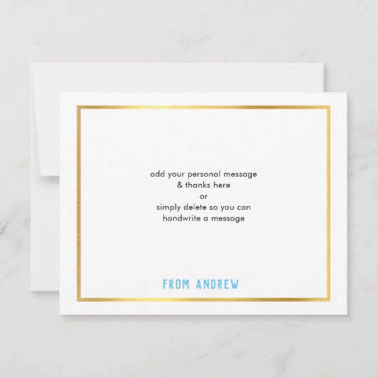 MODERN BAR MITZVAH smart fett danke grauem aqua (Rückseite)