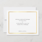 MODERN BAR MITZVAH Vielen Dank an die Goldstar-Mar Dankeskarte (Rückseite)