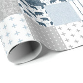 Modern Bären-Babytragetasche Geschenkpapier (Rolleneckpunkt)