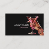 Modern Barkeeper Cocktail Bar Club Veranstaltung Visitenkarte (Vorderseite)