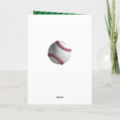 Modern Baseball Ball Player zum Geburtstag Karte (Rückseite)