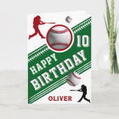 Modern Baseball Ball Player zum Geburtstag Karte (Vorderseite)