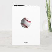 Modern Baseball Ball Player zum Geburtstag Karte (Rückseite)