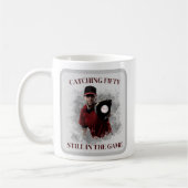 Modern Baseball Catching Fifty Männer 50. Geburtst Kaffeetasse (Links)