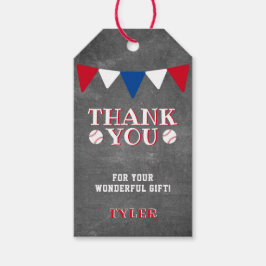 Modern Baseball Chalkboard Kids Vielen Dank Geschenkanhänger