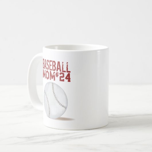 Modern Baseball Mama Simple Typografy Player Kaffeetasse (Vorderseite Links)