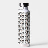 Modern Baseball Schwarz Weiß Orange Farbpattern Trinkflasche (Rechts)