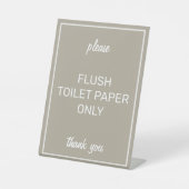 Modern Basic Beige Bad Septic Pedestyzeichen Sockelschild (Vorderseite)