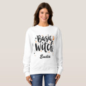 Modern Basic Hexenmeister Halloween Name Sweatshir Sweatshirt (Vorne ganz)