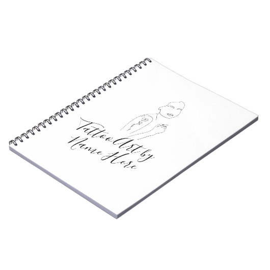 Modern Basic Tattoo ART studio script typography Notizblock (Linke Seite)