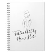 Modern Basic Tattoo ART studio script typography Notizblock (Vorderseite)