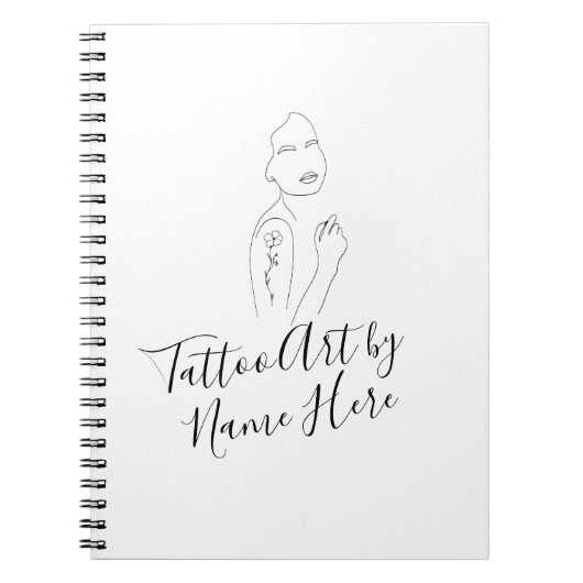 Modern Basic Tattoo ART studio script typography Notizblock (Vorderseite)