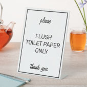 Modern Basic White Bad Septic Pedestal Zeichen Sockelschild (In Situ)