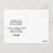 Modern Basketball Birthday Foto Vielen Dank Postkarte (Rückseite)