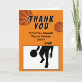 Modern Basketball Danke Coach Card (Vorderseite)