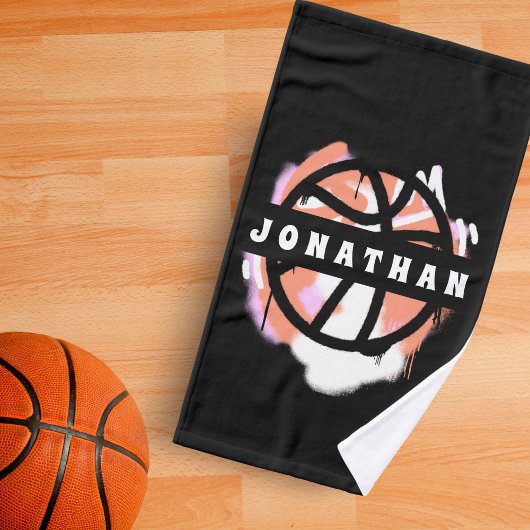 Modern Basketball Graffiti Player Name Cool Sport Handtuch