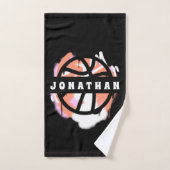 Modern Basketball Graffiti Player Name Cool Sport Handtuch (Handtuch)