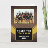 Modern Basketball Team Coach Photo Dankeskarte (Vorderseite)