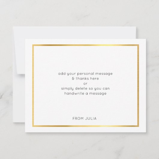 MODERN BAT MITZVAH Dank goldfleck rot Rosa Dankeskarte (Rückseite)