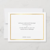 MODERN BAT MITZVAH einfache Dankeschön goldstern p Dankeskarte (Rückseite)