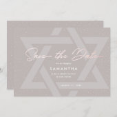 Modern Bat Mitzvah Einladung (Vorne/Hinten)