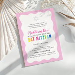MODERN BAT MITZVAH Regenbogenfarben mit schwachem  Einladung<br><div class="desc">von kat massard >>> https://linktr.ee/simplysweetpaperie << Ein modernes, schlichtes Einladungs-Design für Ihr Kind BAR, Bat oder B'NAI MITZVAH TIP :: 1. Um Grafiken und Schriftart zu ändern/zu verschieben und mehr Text hinzuzufügen, klicken Sie auf den Button "Anpassen". - - - - - - - - - - - - -...</div>