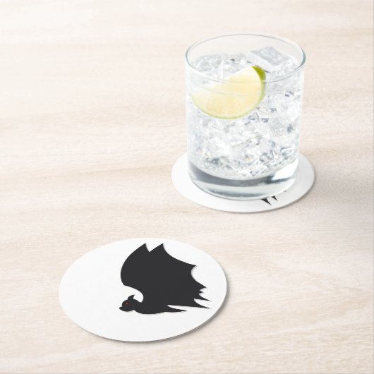 Modern bat runder pappuntersetzer (Vor Ort)