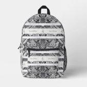 Modern BATIK Pattern Bedruckter Rucksack (Vorderseite)
