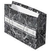 Modern BATIK Pattern Große Geschenktüte (Vorderseite Schrägansicht)