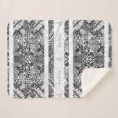 Modern BATIK Pattern Sherpadecke (Vorderseite (Horizontal))