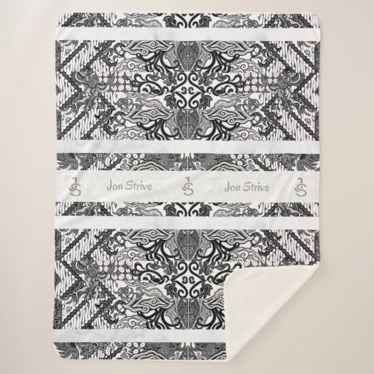 Modern BATIK Pattern Sherpadecke (Vorderseite)