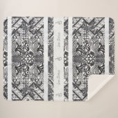 Modern BATIK Pattern Sherpadecke (Vorderseite (Horizontal))