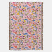 Modern Batik Rose Shadow Decke (Vorderseite Vertikal)